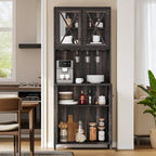 Meuble bar avec casier à vin pour spiritueux et verres