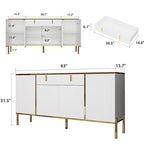 Buffet bas avec portes escamotables
