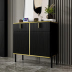 Buffet bas avec portes escamotables