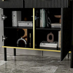 Buffet bas avec portes escamotables