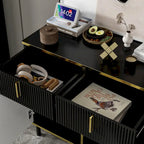 Buffet bas avec portes escamotables