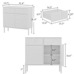 Buffet bas avec portes escamotables