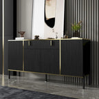 Buffet bas avec portes escamotables