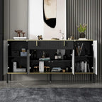 Buffet bas avec portes escamotables