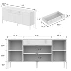 Buffet bas avec portes escamotables