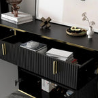Buffet bas avec portes escamotables
