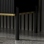 Buffet bas avec portes escamotables