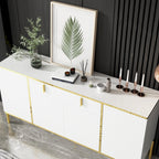 Buffet bas avec portes escamotables