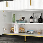 Buffet bas avec portes escamotables