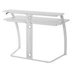 Bureau de jeu 48" avec étagère pour moniteur, lumières RVB et prises de courant - Blanc