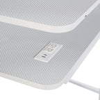Bureau de jeu 48" avec étagère pour moniteur, lumières RVB et prises de courant - Blanc