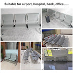 Chaise d'attente à 3 places – Banc pour aéroport, banque, salon de coiffure et barbier