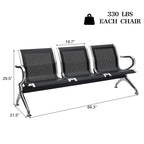 Chaise d'attente à 3 places – Banc pour aéroport, banque, salon de coiffure et barbier