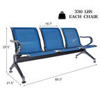 Chaise d'attente à 3 places – Banc pour aéroport, banque, salon de coiffure et barbier