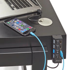 Bureau moderniste rectangulaire avec technologie intégrée