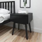 Plank and Beam Scandinavian Nightstand with 1 Drawer