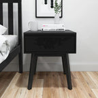 Table de chevet moderne en bois massif avec 1 tiroir