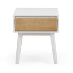 Table de chevet moderne en bois massif avec 1 tiroir
