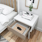 Table de chevet moderne en bois massif avec 1 tiroir