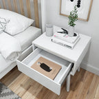 Table de chevet moderne en bois massif avec 1 tiroir
