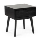 Table de chevet moderne en bois massif avec 1 tiroir