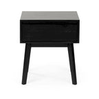 Table de chevet moderne en bois massif avec 1 tiroir