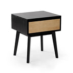 Table de chevet moderne en bois massif avec 1 tiroir
