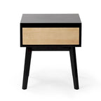 Table de chevet moderne en bois massif avec 1 tiroir