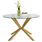 Table de salle à manger ronde en verre 39x39x30