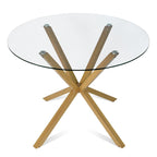 Table de salle à manger ronde en verre 39x39x30
