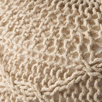 Pouf rond moderne en coton tricoté