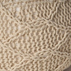 Pouf rond moderne en coton tricoté