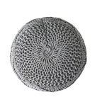 Pouf rond moderne en coton tricoté