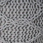 Pouf rond moderne en coton tricoté