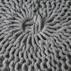 Pouf rond moderne en coton tricoté