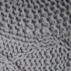 Pouf rond moderne en coton tricoté