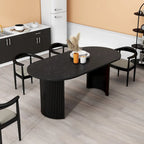 Table à manger ovale noire