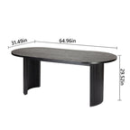 Table à manger ovale noire
