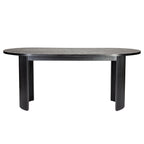 Table à manger ovale noire