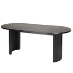 Table à manger ovale noire