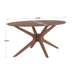 Table à manger ovale finition noyer