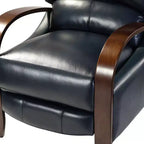 Ensemble de 2 fauteuils inclinables manuels en cuir véritable, inclinaison à 159°