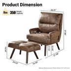 Fauteuil inclinable réglable OVIOS avec repose-pieds