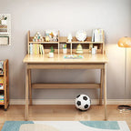 Bureau d'enfant Table d'enfant Bureau d'ordinateur en bois avec étagère - S.O.